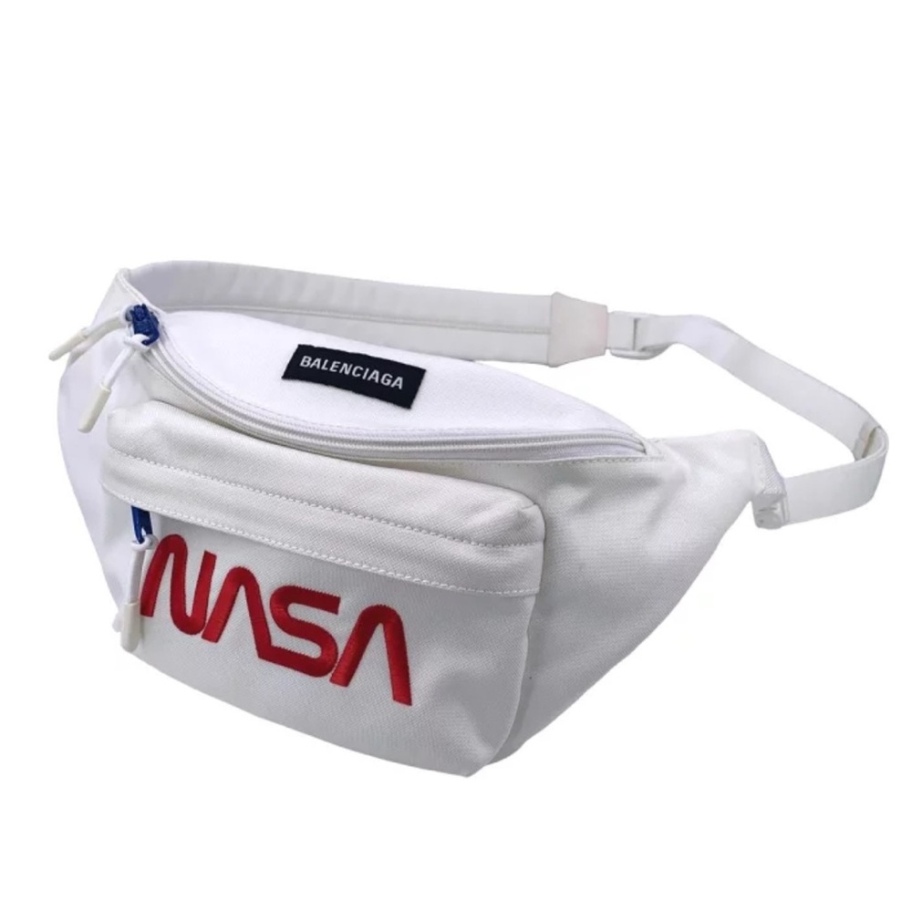 Balenciaga White NASA Belt Bag